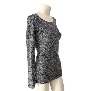 Neiman Marcus CASHMERE Collection Sweater Women’s XS Boat Neck Salt And Pepper